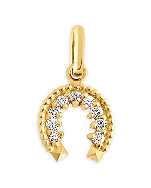 Gigi Clozeau 18K Yellow Gold Lucky Diamond Horseshoe Pendant