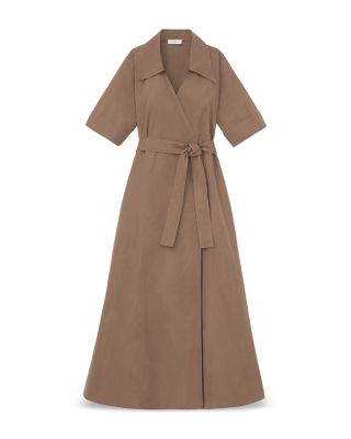 Lafayette 148 New York Belted Cotton Wrap Shirt Dress | Bloomingdale's Women
