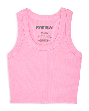 Katiejnyc Girls' Livi Cropped Tank Top - Big Kid In Cotton Candy