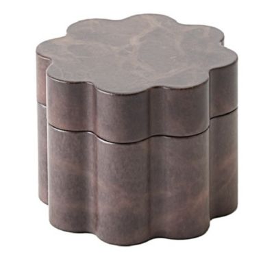 Global Views Cumulus Alabaster Wide Box Chocolate Small