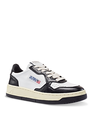 Shop Autry Women's Medalist Low Top Sneakers In White/black