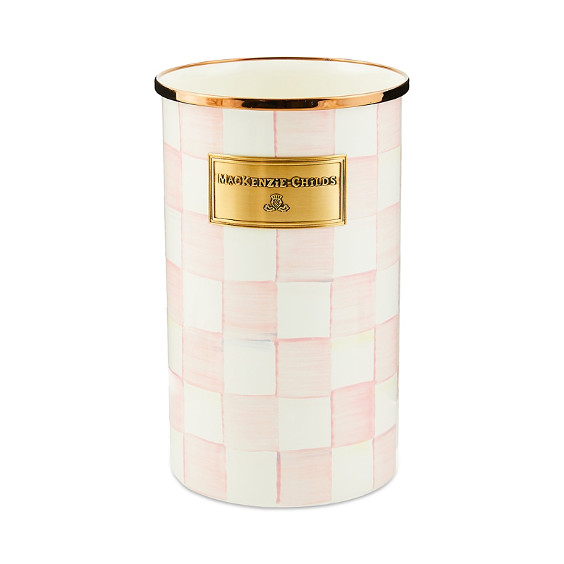Mackenzie-childs Rosy Check Enamel Utensil Holder In Multi