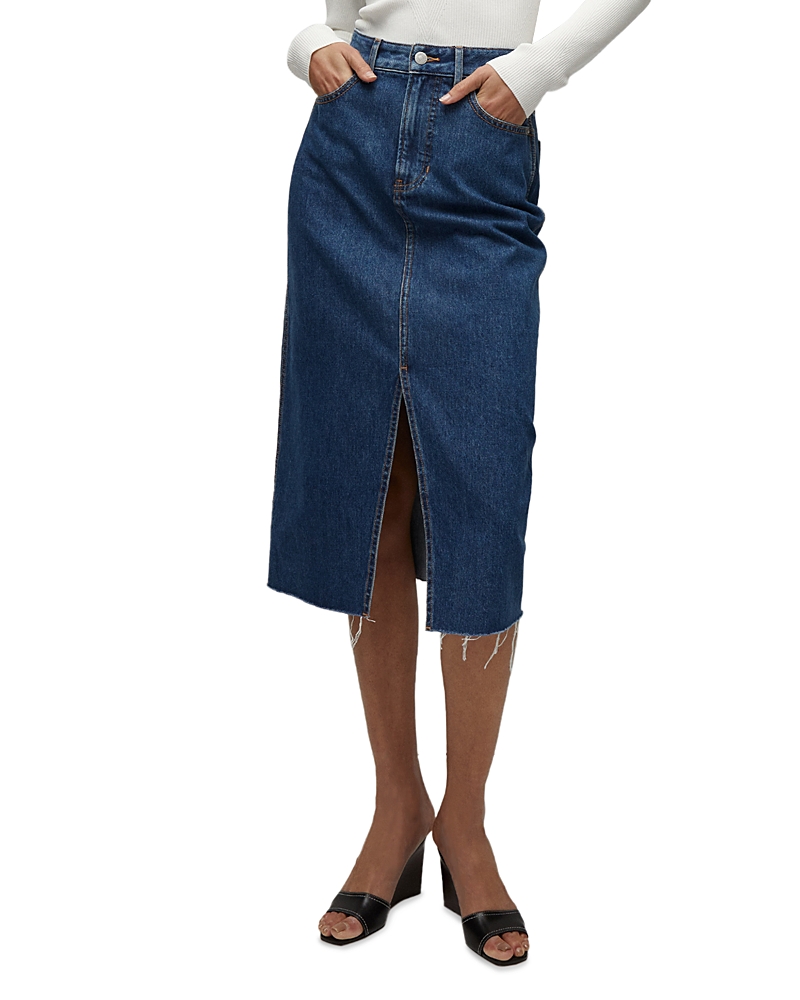 Veronica Beard Victoria Long Denim Midi Skirt