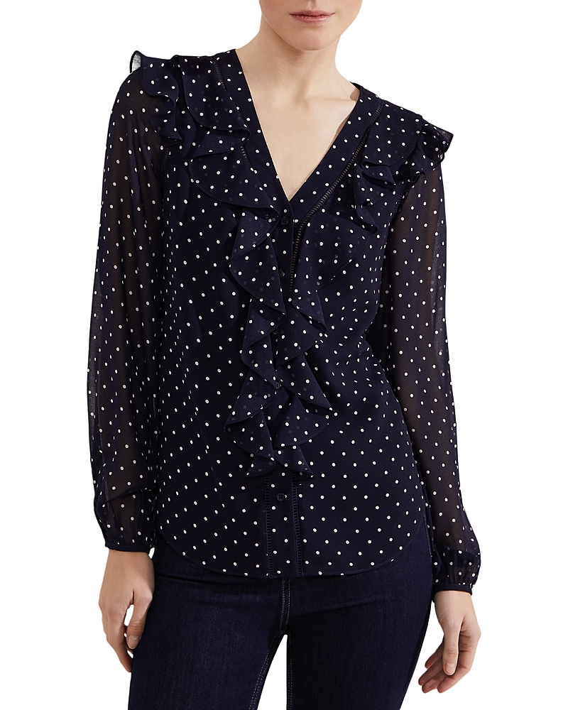 Hobbs London Rosana Ruffled Top