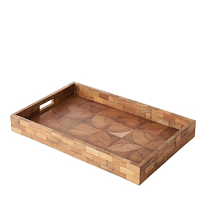 Global Views Quartered Wood Tray Large