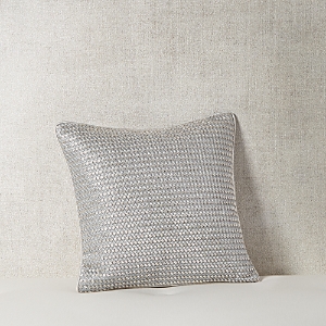 Hudson Park Collection Woven Shibori Decorative Pillow, 16 X 16 - 100% Exclusive In Silver
