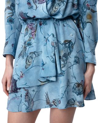 【関税 送料無料】ZADIG & VOLTAIRE プリント シルク ワンピース Zadig & Voltaire Rogers Silk Butterfly Print Dress