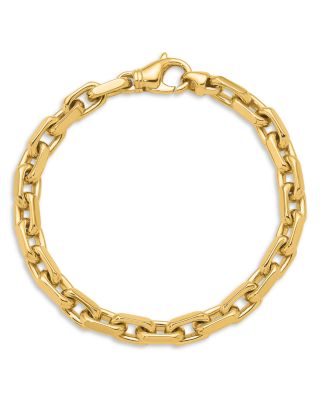 Bloomingdale's Fine Collection - Men's Oval Link Chain Bracelet in 14K Yellow Gold