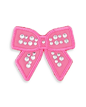 Shop Stoney Clover Lane Crystal Bow Patch In Guava