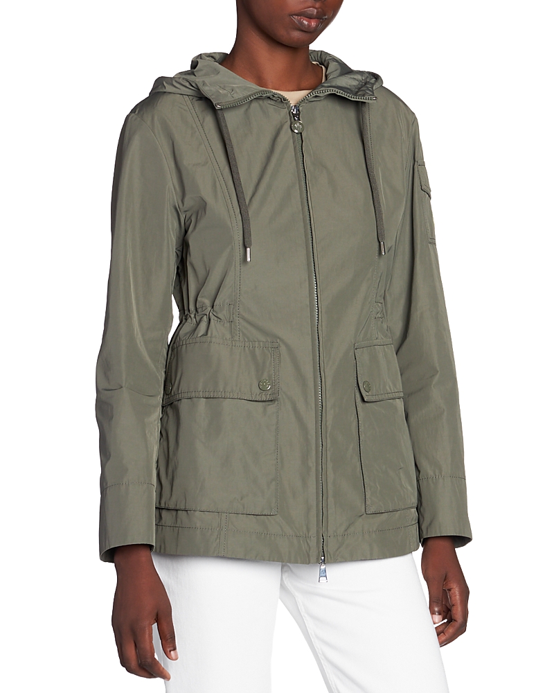 Shop Moncler Leandro Short Parka Jacket In Dark Grey