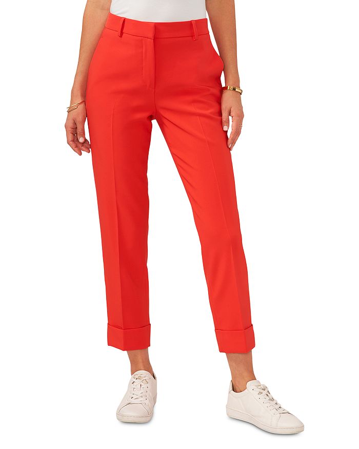 VINCE CAMUTO Creased Cuffed Pants | Bloomingdale's