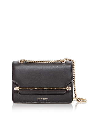 Shop Strathberry Embellished East West Mini Convertible Crossbody In Black