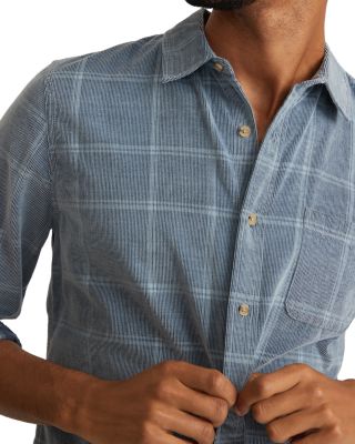 Cotton Corduroy Plaid Standard Fit Button Down Shirt