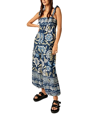 Shop Free People Bali Albright Jumpsuit In Navy Combo