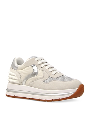 Shop Voile Blanche Women's Maran Power Lace Up Low Top Sneakers In White