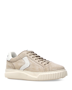 Shop Voile Blanche Women's Lipari Lace Up Low Top Sneakers In Goat Skin/white