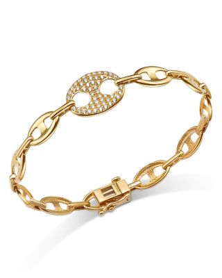 Bloomingdale's Fine Collection Diamond Pave Mariner Link Bracelet in 14K Yellow Gold, 0.50 ct. t. w.