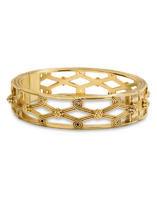 Monique Lattice Bangle Bracelet in 18K Gold Plated