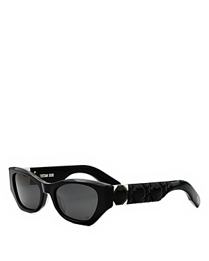 Shop Dior Lady 95.22 B1i Mirrored Butterfly Sunglasses, 53mm In Black/gray Solid
