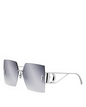 Shop Dior 30montaigne S7u Mirrored Geometric Sunglasses, 64mm In Silver/gray Mirrored Gradient