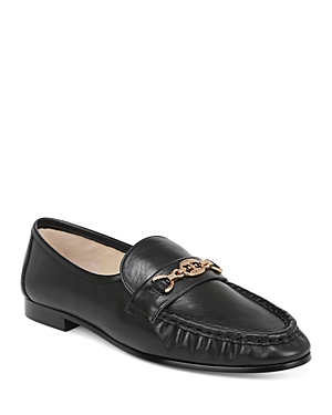 Shop Sam Edelman Women's Lucca Leather Loafers In Black