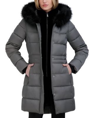 Dana Hooded Faux Fur Trim Puffer Coat