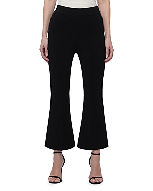 Shop Herve Leger The Ava Cropped Flare Leg Pants In Black