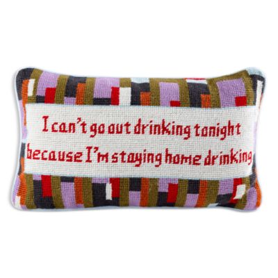 Can&#39;t Go Out Needlepoint Decorative Pillow