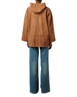 Jenifer Hooded Suede Jacket