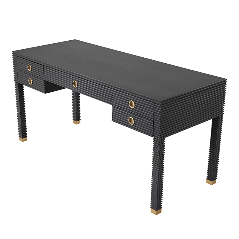 Eichholtz Dimitrios Desk In Charcoal Gray
