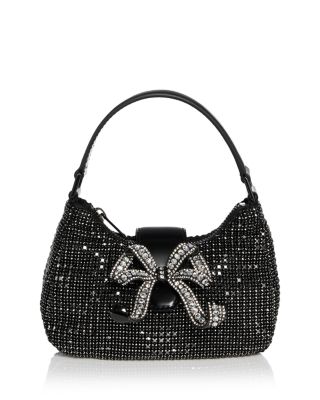 Self-Portrait - Crescent Rhinestone Bow Top Handle Bag