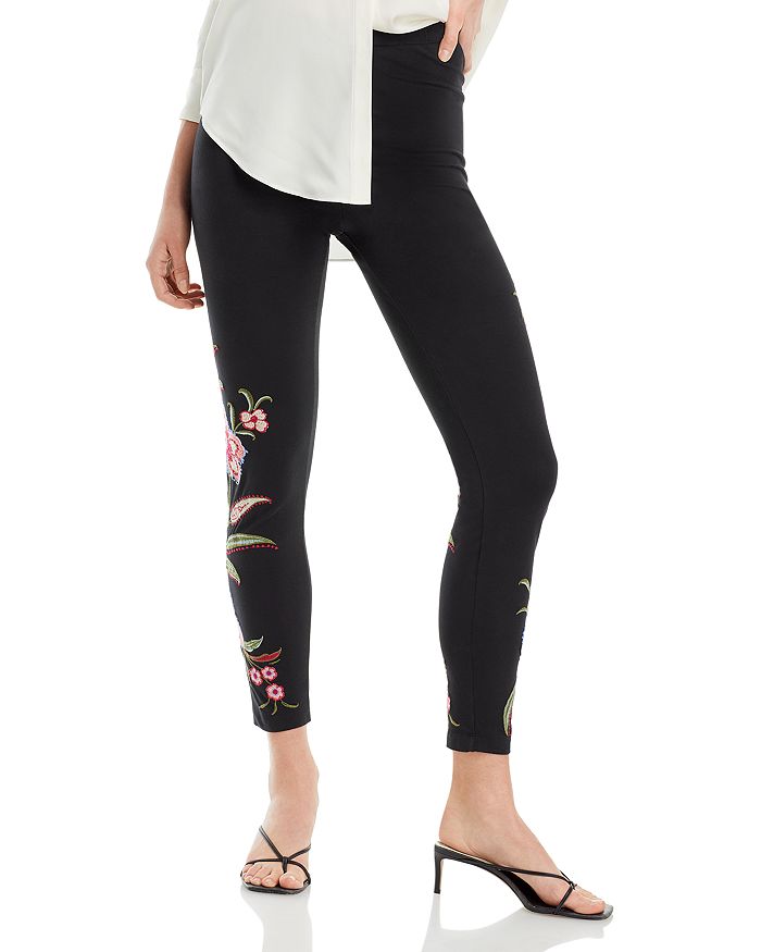 Johnny Was Libbi Floral Embroidered Ankle Leggings | Bloomingdale's