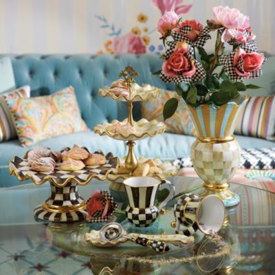 Parchment Check Great Vase