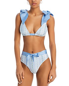 L Space Solid Blue Swimsuit Top Size XL - 62% off