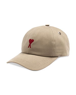 Ami Cotton Red Adc Embroidered Baseball Cap