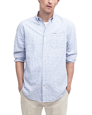 Shop Barbour Kanehill Tailored Fit Button Front Shirt In Sky