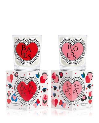 DIPTYQUE Valentine's Baies & Roses Candle Set + VDAY MATCHES