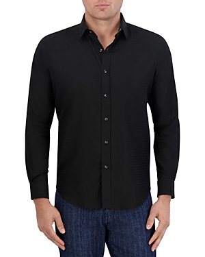 Shop Robert Graham Amory Cotton Tailored Fit Button Down Shirt In Black