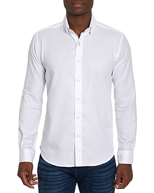Shop Robert Graham Amory Cotton Tailored Fit Button Down Shirt In White
