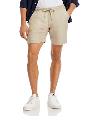 Shop The Men's Store At Bloomingdale's Linen Regular Fit 8 Shorts - 100% Exclusive In Sand