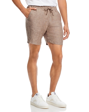 Shop The Men's Store At Bloomingdale's Linen Regular Fit 8 Shorts - 100% Exclusive In Wicker