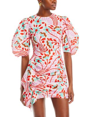 RHODE - Pia Floral Print Cotton Mini Dress