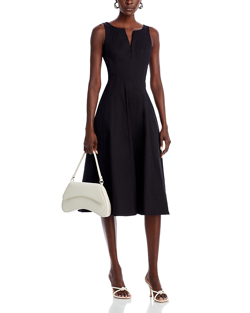 AQUA PANELED MIDI DRESS - EXCLUSIVE