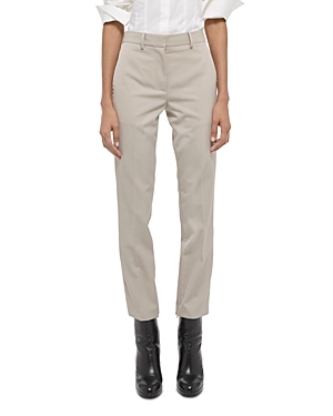 Shop Helmut Lang Wool Zipper Hem Slim Pants In Sand