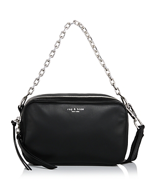 Rag & Bone Black Cami Chain Camera Bag In Black/silver