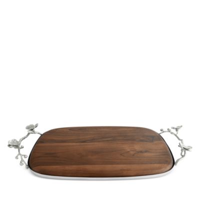 White Orchid Wooden Bread Board