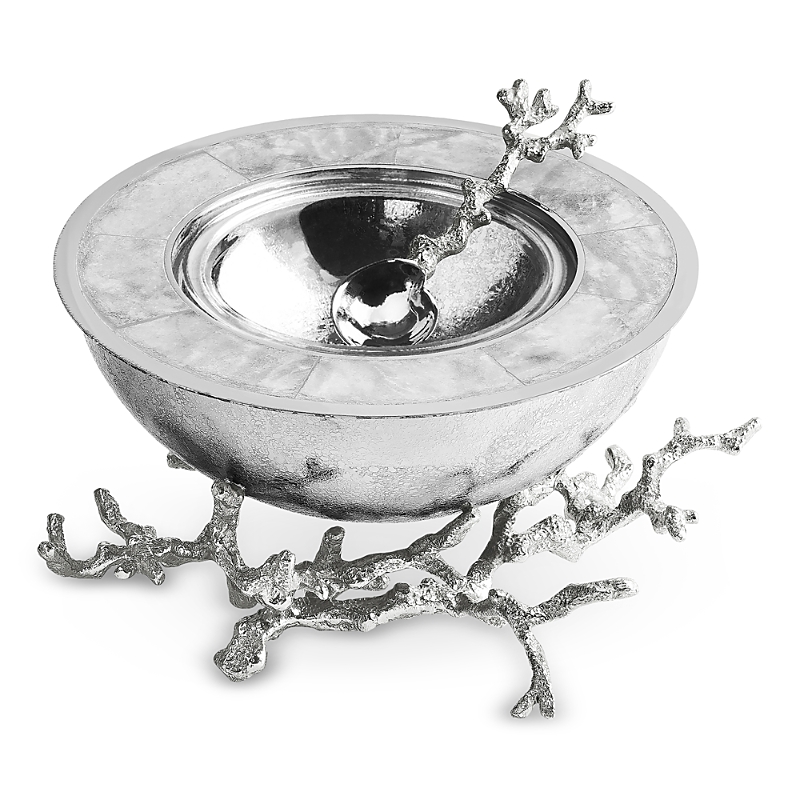 Michael Aram Ocean Reef Caviar Set In Silver