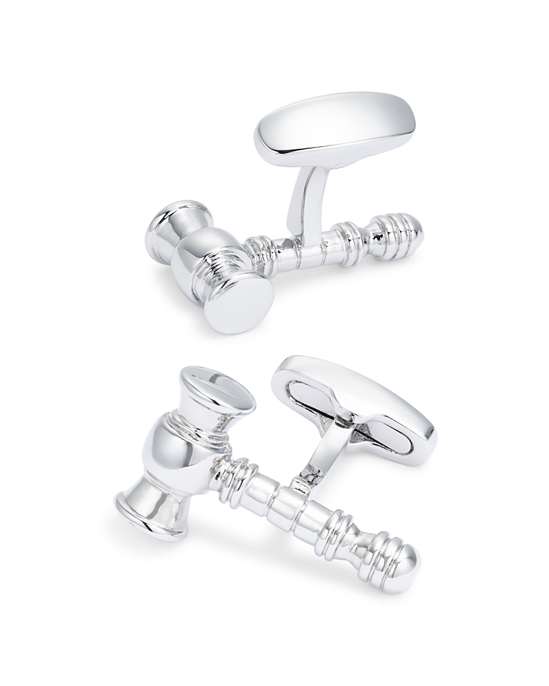 Link Up Gavel Cufflinks In Silver