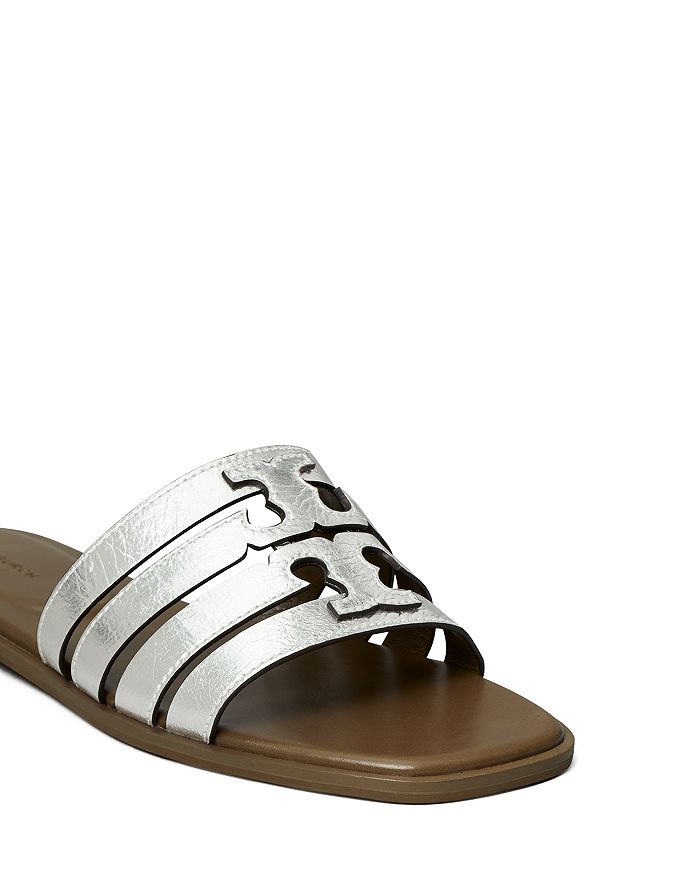 Shop Tory Burch Women's Ines Multi-strap Slide Sandals In Silver