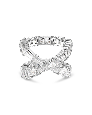 Shop Swarovski Hyperbola Infinity Ring In Silver